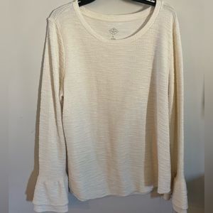 Womens long sleeve ruffle shirt